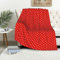 EgoMed Decke, weiche Decke, Flanelldecke für Schlafzimmer, Sofa, Bettwäsche 152 x 102 cm,Rot mit Rot mit weißen Punkten