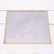 Gold Square Mirrored Glass Decorative Vintage Metal Edge Trim Candle Plate Tray