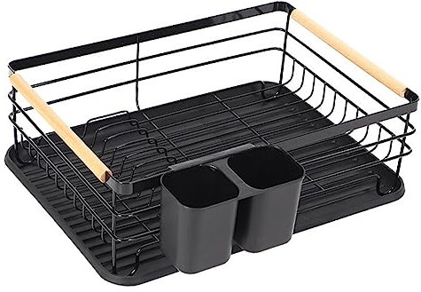 PRETYZOOM Escurreplatos Para Encimera Cocina Con Soporte De Cubiertos Estante Secado Platos y Tazones Estructura Resistente y Antióxido Para Organización y Drenaje