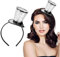 BOFUNX Serre-Tête avec Chapeau Mini Chapeau Cylindre Bandeau de Chapeau Paillettes Argent Accessoires de Costume pour Carnaval Cosplay Nouvel An