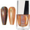 Shimmery Gold Holographic Nail Polish - Quick-Drying 60 Second Varnish - Chrome Finish - Long Lasting, No Chip Formula - Super Shine and Iridescent