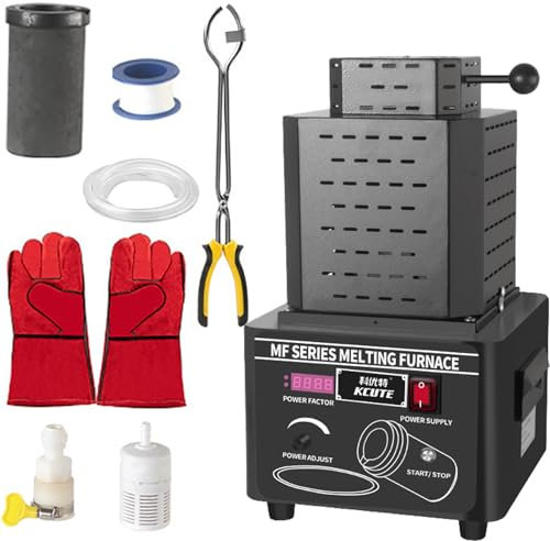 GCZQYAM Horno de fundición de crisol de Grafito, crisol de Oro, Horno de fundición de Metales, Kit para Oro, Plata, Cobre, Hierro, Acero Inoxidable, etc.