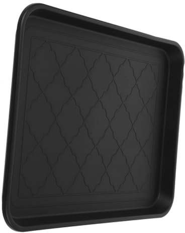 HOMSFOU Bandeja De Zapatos Placa De Almacenamiento De Botas Entrada Bandejas Botas De Lluvia Para Perros Organizador Planta Bandeja De Secado De Botas Puerta Servicio Bol Black El Plastico
