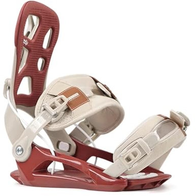 HWJFDC Fixations Snowboard Fixations de Snowboard Fixations de Chaussures de Ski à enfilage Rapide for Snowboard(Brown,M(38-42))