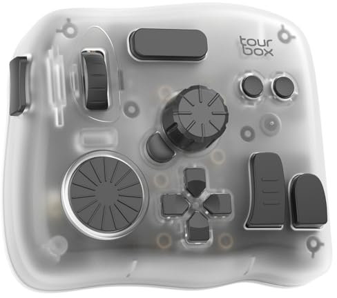 TourBox Elite Plus - Dessin iPad, Contrôleur de Montage Vidéo Montage Photo, Clavier Tablettes Graphique, Creative Console pour Procreate Lightroom Photoshop DaVinci, Compatible avec Windows, Mac