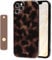 NITITOP Compatible with iPhone 11 Pro Max Case Cute Leopard Print Brown Amber Tortoise Design for Women Girls Men with Wrist Adjustable Hand Strap Kickstand Aesthetic Protective Cover - Brown