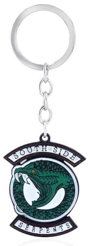 Hao Wu Xuan Riverdale South Side Serpents Schlüsselanhänger Grün Emaille Anhänger Schlüsselanhänger für Frauen Männer Schlüsselanhänger Schmuck