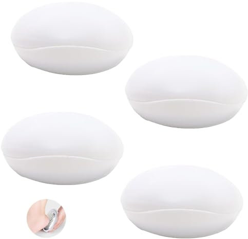 4 Pack Egg-Shaped Foot Grater Hard Skin Remover, Portable Pedicure Tools for Dead Skin Removal, Wet and Dry Use, 9.8cm x 5.5cm