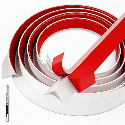 4 Meter Silicone Abschlussleiste Selbstklebend, Eckleiste Selbstklebend