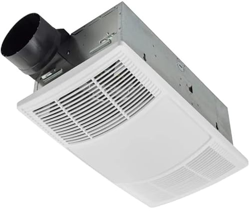 Bathroom Exhaust Fan, Heater, and LED Light Combination, 80 CFM