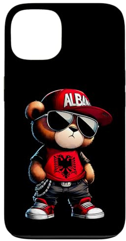 Hülle für iPhone 13 Albanischer illyrischer Albanien-Flaggen-Teddybär Shqip