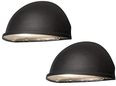 Konstsmide 2er Set Außenwandleuchte Downlight TORINO schwarz, 28 x 13,5 cm, Hausbeleuchtung, 7326-750