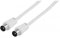 TecnoStore® Cable antena coaxial M M macho 60 cm TV digital terrestre decodificador enchufe PC