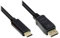Good Connections Adapterkabel - USB-C Stecker an Displayport 1.2 / DP 1.2 Stecker - 4K / UHD @60Hz - KUPFERLEITER - 5 m - schwarz GC-M0108
