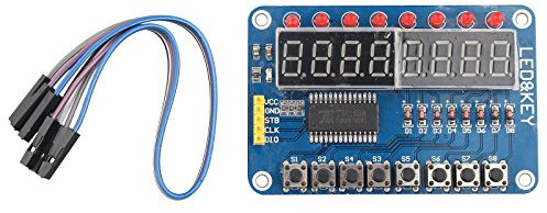 HALJIA TM1638 - Módulo de Pantalla LED Digital (8 bits, 8 Llaves, para AVR Arduino Arm)