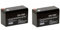 Lot de 2 batteries au plomb rechargeables 12 V, 7 Ah, 20HR pour alarmes antivol, lampes d'urgence, jouets Peg Perego de 2,2 Ah / 7,5 Ah