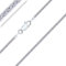 Planetys - Chaîne Maille Spiga 2 mm Argent 925/1000 Rhodié 40 cm