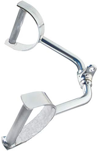 Lisaro Parallelgriff Gebogen, Rudergriff aus Chrom, Studioqualität, 200 kg Belastbar, Silber, Wasserwiderstand, 33 cm Breite, 2,6 cm Durchmesser, 3,5 kg Gewicht