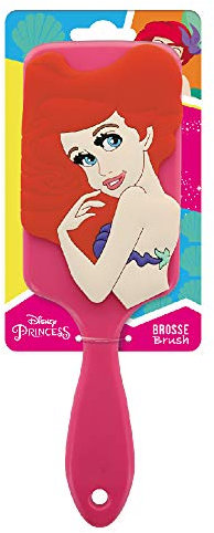 DISNEY Princesses – Brosse à Cheveux Silicone 3D Ariel – Tous Types De Cheveux – Brossage Ludique - Pour Un Coiffage Doux, Rapide - Format Paddle XXL Adapté Aux Enfants - Produit Officiel Disney