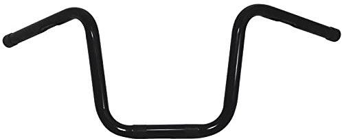 25,4 cm Rise Drag Ape Hanger 2,5 cm Lenker kompatibel mit Harley Davidson Sportster XL 883 1200 Dyna Wide Glide Street Bob Low Rider glänzend schwarz