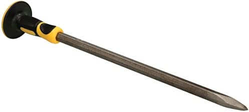 KOTARBAU® Cincel de punta, 500 x 18 mm, Cincel con protector sombrerete de plástico, Cincel de albañil, Cincel con salvamanos, Cincel puntiagudo, Puntero, Cincel con empuñadura