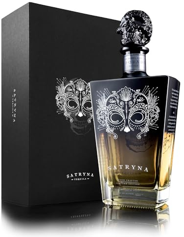 Satryna - Satryna Tequila - ReposadoTequila - 70cl, 700ml Tequila - 38% - 100% Vegan Tequila - Mexican Tequila - Luxury Artisanal Award Winning Tequila - 1 x Tequila Bottle