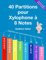 40 Partitions pour Xylophone à 8 Notes: Adaptées aux instruments avec les couleurs Rouge, Orange, Jaune, Vert, Bleu Ciel, Bleu, Violet, Rose