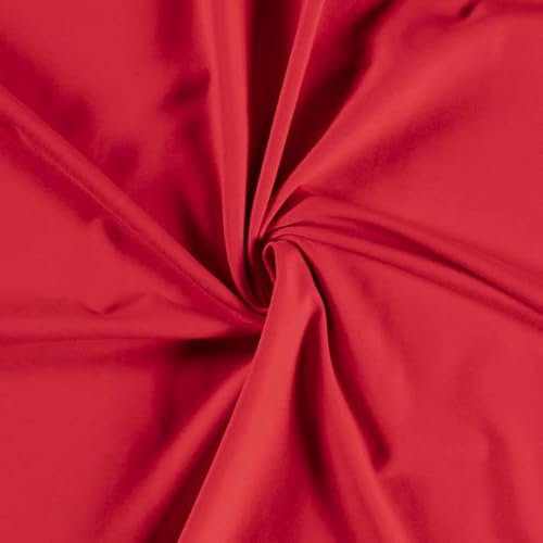 Organic-French Terry-THERESA-Sommersweatstoff, Stoffe am Stück, Biostoffe, GOTS-Global Organic Textile Standard zertifiziert-50 cm Schritte-Meterware (Rot-15-THERESA.)