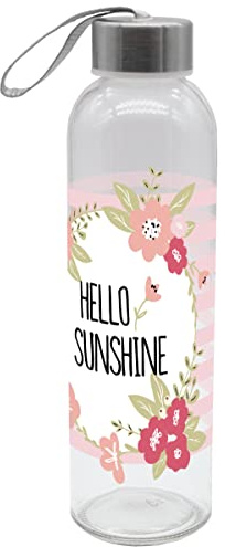 Gedalabels Trinkflasche Hello Sunshine 500ml Glas