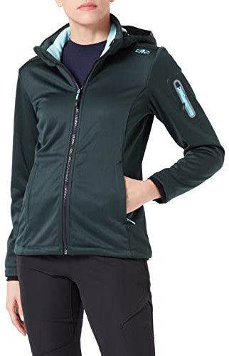 CMP - Melange-Softshelljacke für Damen mit abnehmbarer Kapuze, Eden Mel., D46