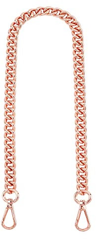 PandaHall 60.5 cm Flachkettenriemen Aluminium Umhängetaschen Kettenriemen Roségold Geldbörsen Ketten Ersatz Klobige Metallkette Für Kupplungs Unterarm Taschen Handgemachte Taschen Geldbörsen Reparatur