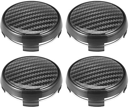 A ABSOPRO 4pcs 63mm 65mm Roue Centre Hub Capuchons Enjoliveurs Couvertures Universel Noir