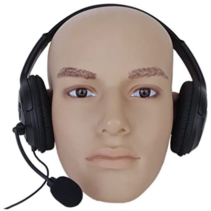 Mikikit Casque Audio Stéréo avec Contrôle De Volume Intégré Écouteurs Double Oreille Noir pour Smartphones Et Systèmes Audio Domestiques