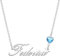 Kraven Collane Donna con Nome Daino Pietra di Nascita Blu Ciondolo con Nome Iniziale Personalizzate inciso su Misura Regali di Natale per Donne Ragazze Adolescenti Figlia (Federica)