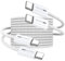 MOGOOD Cavo USB C (2 Pezzi/3M), 60W Ricarica Rapida per iPhone 15/15 Pro/15 Plus/15 Pro Max, MacBook Pro, iPad Air 4, Samsung Galaxy S23 S22 S21 Ultra (Bianco)