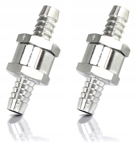 GXGM 2 pièces clapet Anti-Retour de Carburant 8mm clapet Anti-Retour en Aluminium pour carburateur de Voiture système Basse Pression clapet Anti-Retour de Carburant de Voiture
