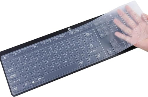 Funda para Teclado HP USB Slim Business KU-1469 SK-2120 KB-1469 803181 y EliteOne 800 G4 All-in-One, Protector de Teclado Slim Skin-Clear