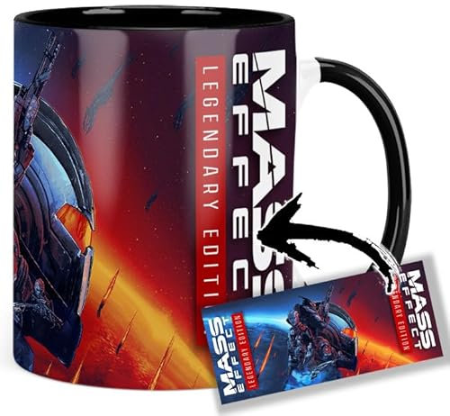 Mass Effect Legendary Edition B Tasse Innen & Henkel Schwarz Keramikbecher Mug