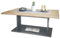 Vladon Couchtisch Beistelltisch Wohnzimmertisch Melo, Made in Germany, in Anthrazit mit Tischplatte in Eiche sägerau 102 x 40 x 67,5 cm