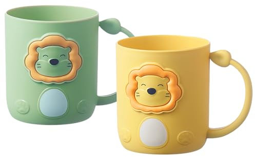 GmeDhc Zahnputzbecher, 2 Stück Zahnputzbecher Kinder, Zahnputzbecherhalter Ohne Bohren, Zahnputzbecher Kunststoff Set Dauerhaft, Heimat, Reisen und Camping