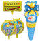 Einschulung Deko Jungen Blau, Zuckertüten Folienballon + SCHULE Kindergarten Ballon + 2 HURRA SCHULE Folien Ballons, Deko Einschulung Schuleinführung Schulanfang Schulkind Schulstart Schule für Jungen