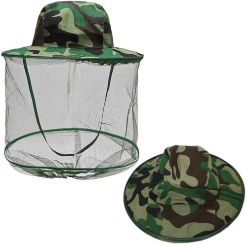 Moustiquaire en maille filet pour le visage et le cou - Chapeau d'apiculteur - Protection contre les insectes - Vert, Vert, M