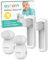 AYCORN® Door Lock Without Drilling Set - 2X Door Lever Lock & 2X Door Stopper - No Drilling, 3m Adhesive, 30 Second Install (No Furniture Damage) - Child Door Handle Lock - White