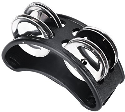 Instrument de Percussion à Pied Clochette de Pied en Métal Tambourin Cloches de Pied Hochets Accessoires de Percussion Calhoun Foot Bell Tambours pour Ensembles Acoustiques et