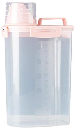 Pleayietoopiatiey Airtight Pet Food Storage Container Bin For Pet Cat Dog Food Box pink large