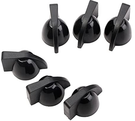 JOINPAYA 6pcs Black Chicken Head Knob Pedal Knob for Guitar Effect Pedal Guitar Amplfier Control