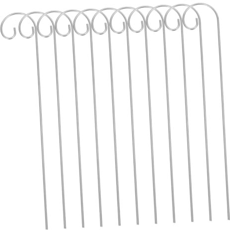 Supvox 20 Stück Schäferhaken Für Den Außenbereich, Hoher Gartenstecker, Metallschild, Blumen-Picks Für Blumenarrangements, Hängepflanzen, Laternen