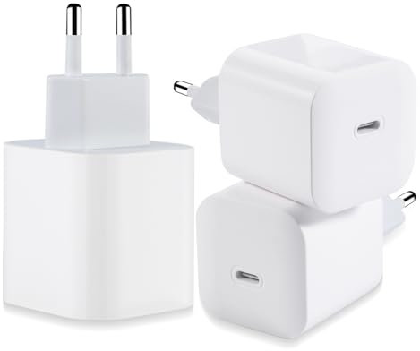 Chargeur USB C, 25W Prise USB C 3-Pack Chargeur Rapide USBC Rapide pour Samsung Galaxy iPhone 16 15 Plus Pro Max Mini SE X XS XR iPad Huawei Xiaomi,Prise USBC Bloc Secteur Embout Adaptateur