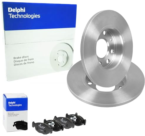 DELPHI Bremsscheiben 236mm + Beläge vorne passend für Astra F + Corsa A + B