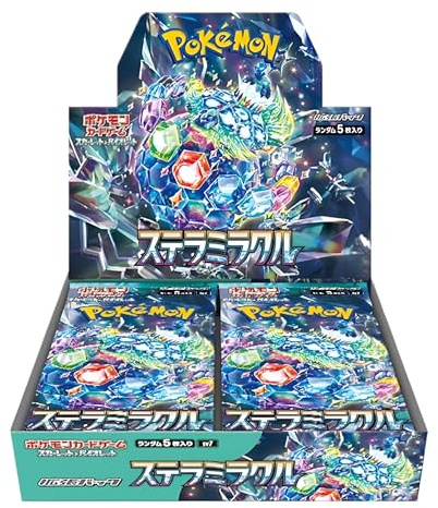 Pokémon TCG Stellar Miracle Booster Box | 30 japanische Stellar Crown Booster-Packs | Japanische Pokémon-Packs | Japanische Pokémon-Karten | Scarlet & Lila Serie